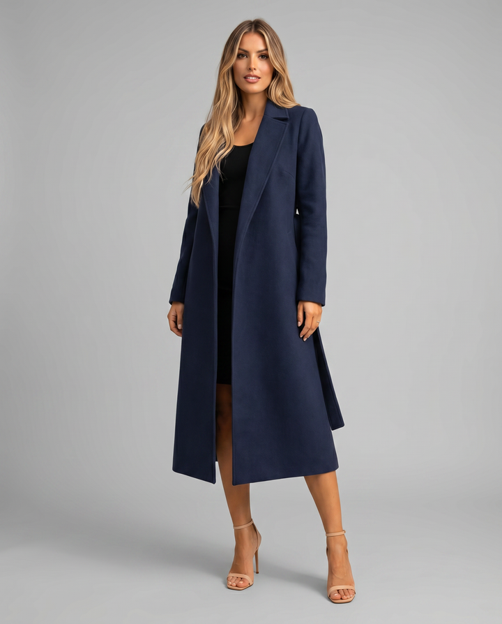 Lisbet — Women’s Notched-Lapel Wrap Trench Coat