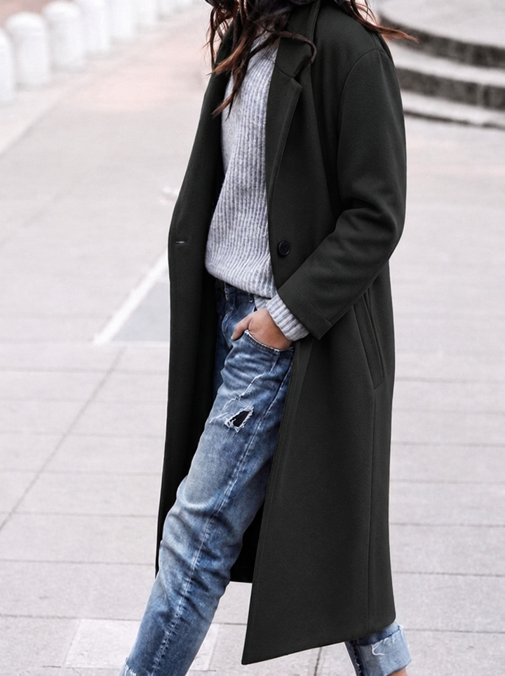 Kirsa — Women’s Oversized Wide-Lapel Long Coat