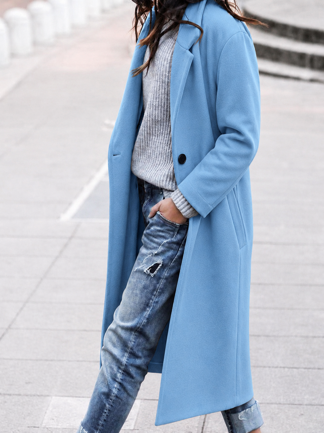 Kirsa — Women’s Oversized Wide-Lapel Long Coat