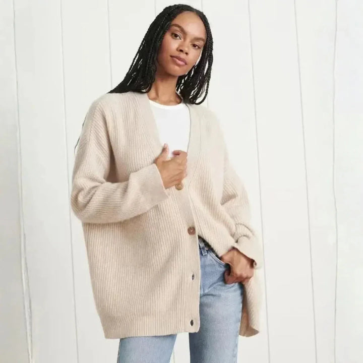 Odile — Women’s Oversized Ribbed Longline Cardigan