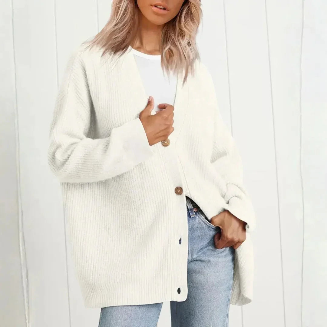Odile — Women’s Oversized Ribbed Longline Cardigan