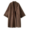 Nyla — Women’s Oversized Cocoon Coat with Patch Pockets