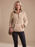Britta — Women's Teddy Fleece Half-Zip Pullover