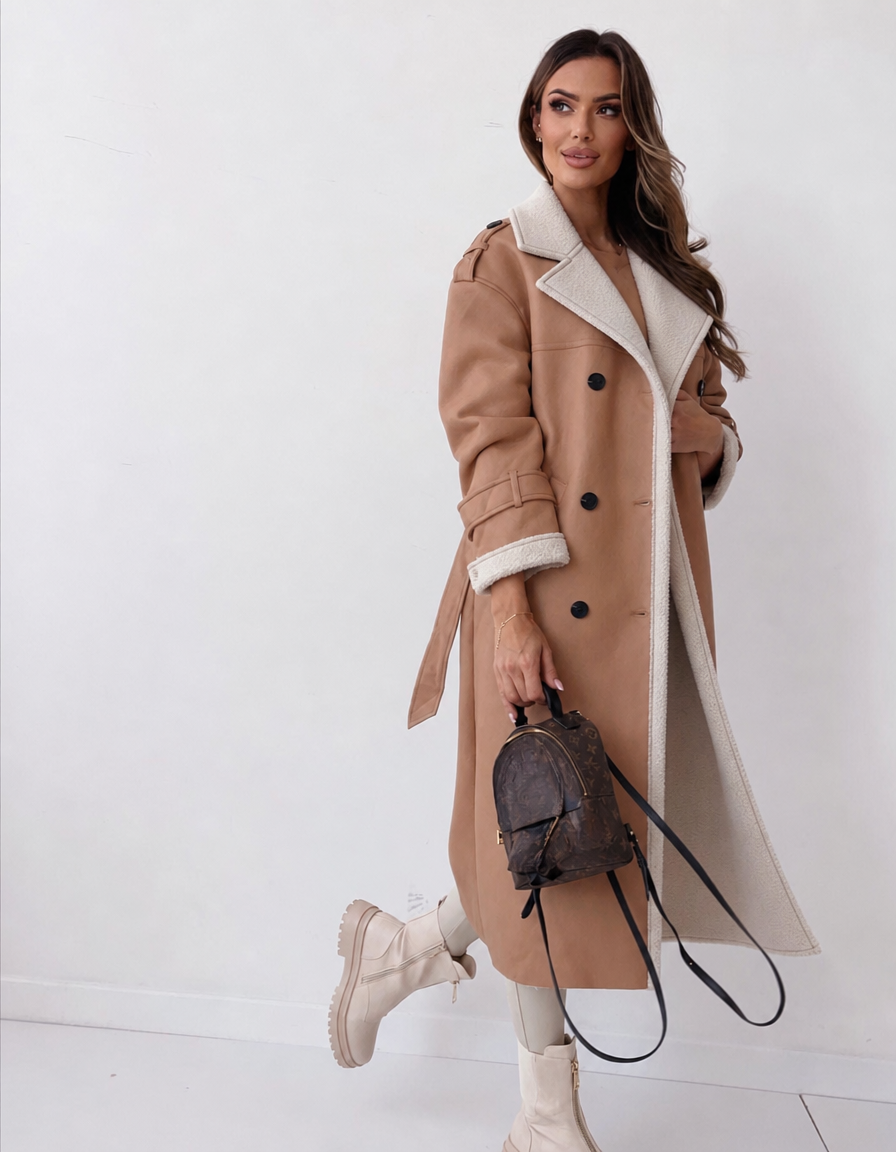 Cleona — Women’s Oversized Belted Long Trench Coat