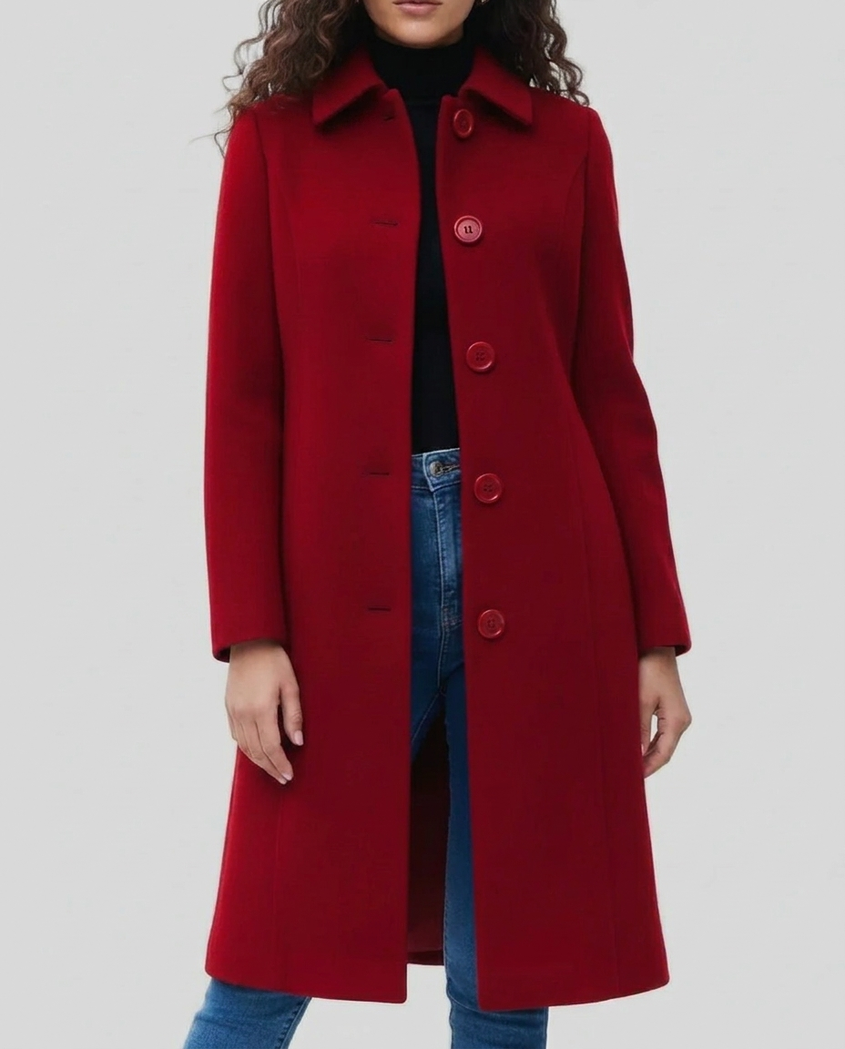 Brontë — Women’s Stand-Collar Single-Breasted Long Coat