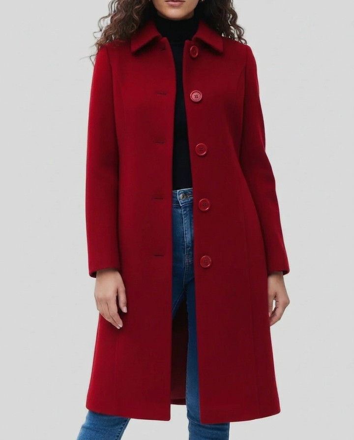 Brontë — Women’s Stand-Collar Single-Breasted Long Coat