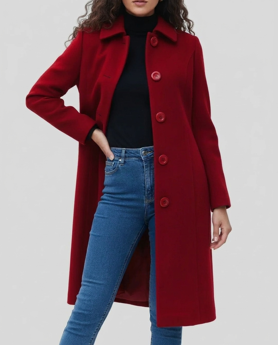 Brontë — Women’s Stand-Collar Single-Breasted Long Coat