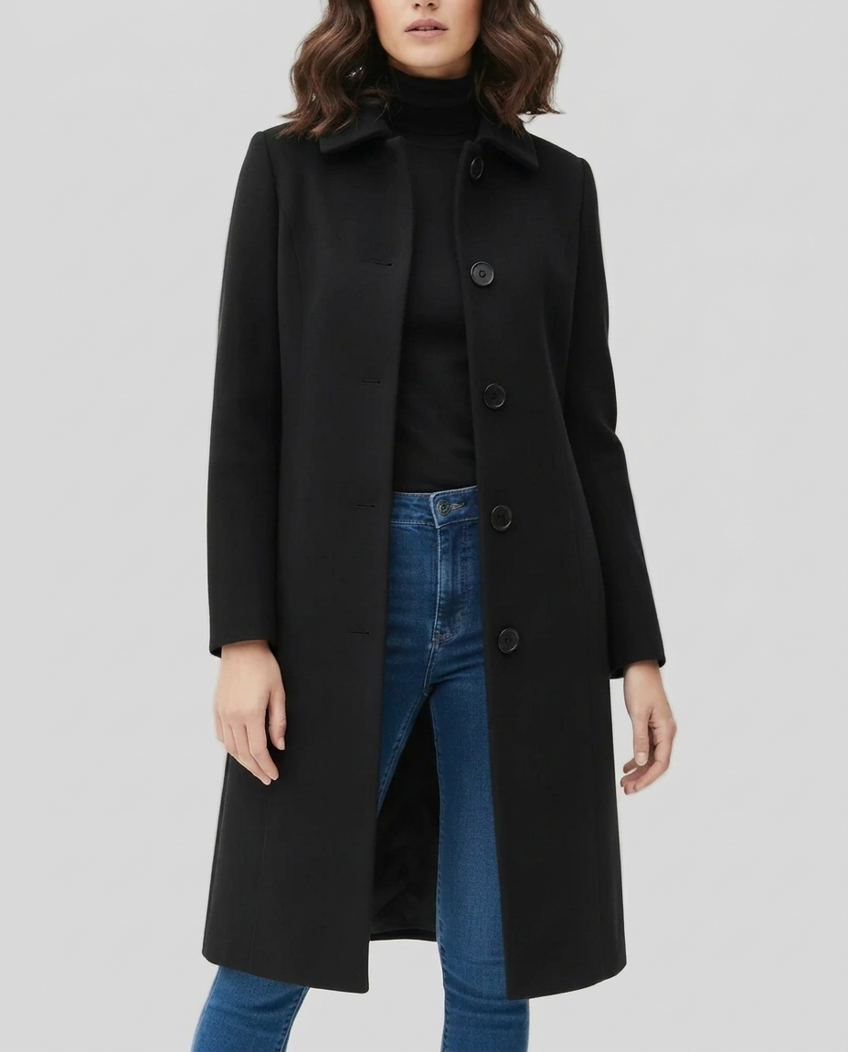 Brontë — Women’s Stand-Collar Single-Breasted Long Coat